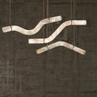 Liberty Curved Pendant Alabaster Chandelier, Pendant Light Over Dining Table - Style ABrassBlushlighting