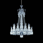 Light Luxury Classic Long Version Tiered Candle Light Crystal Chandelier for High-ceiling Rooms/Living Room - 8 Lights/D26.38"*H44.49"Without LampshadeWarm LightBlushlighting