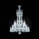 Light Luxury Classic Long Version Tiered Candle Light Crystal Chandelier for High-ceiling Rooms/Living Room - 48 Lights/D55.12"*H77.95"/118kgWithout LampshadeWarm LightBlushlighting
