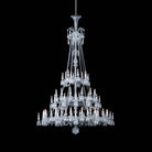 Light Luxury Classic Long Version Tiered Candle Light Crystal Chandelier for High-ceiling Rooms/Living Room - 84 Lights/D79.92"*H124.8"/225kgWithout LampshadeWarm LightBlushlighting