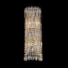 Light Luxury Crystal Beads Drum Collection Flush Mounted/Rectangle/Round Chandelier - Wall Light/L7.09"*W4.72"*H19.68"Chrome Finish+Stainless Steel LeavesBlushlighting