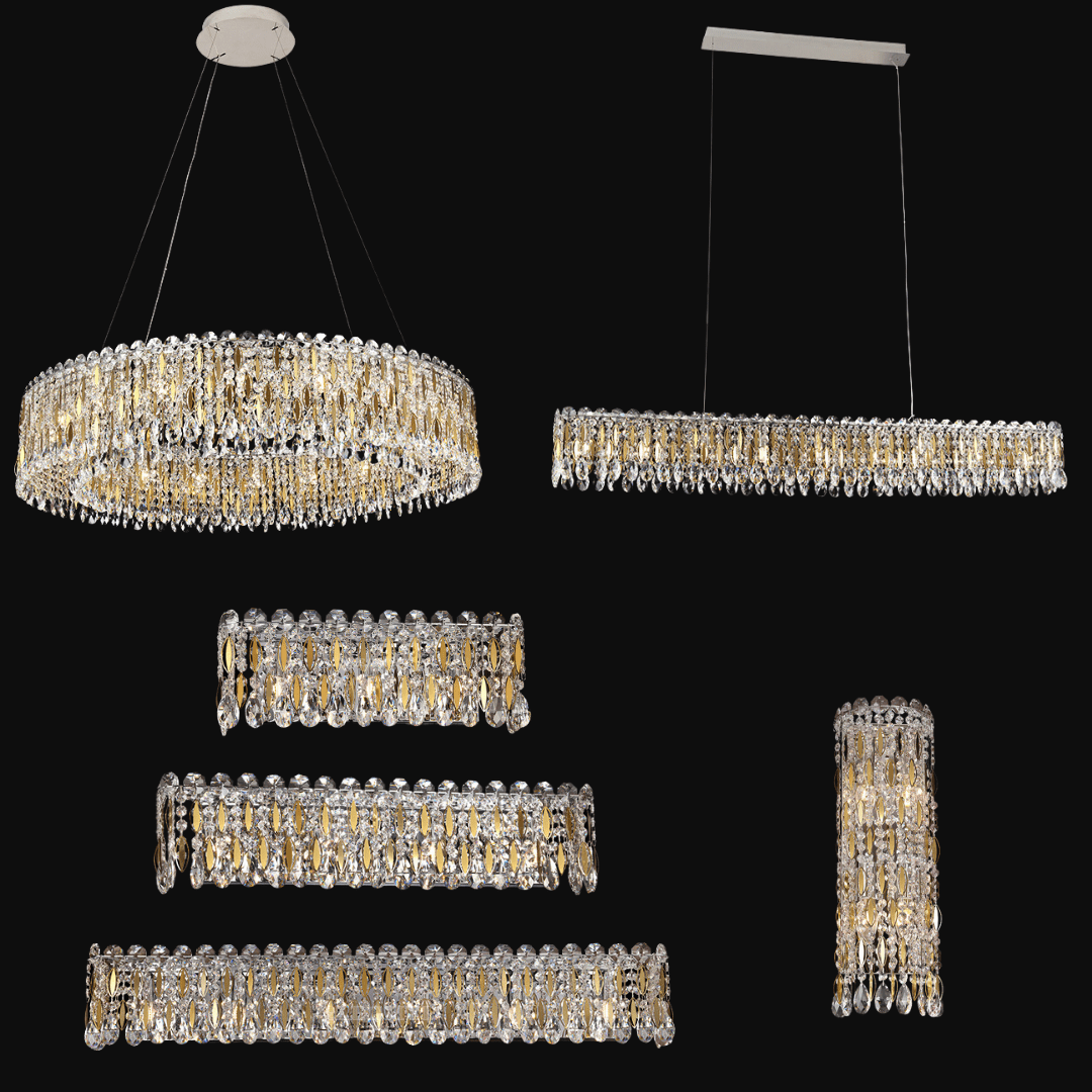 Light Luxury Crystal Beads Drum Collection Flush Mounted/Rectangle/Round Chandelier - Flush Mount/Round/3 Lights/D15.5"*H6.5"/6kgChrome Finish+Stainless Steel LeavesBlushlighting