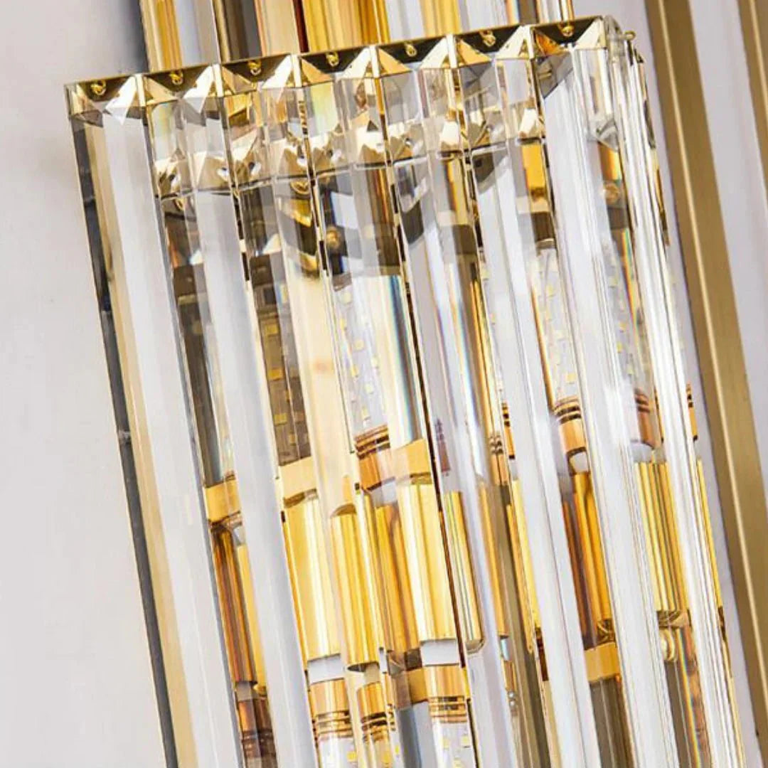 Light Luxury Crystal Layered Wall Lamp - Blushlighting