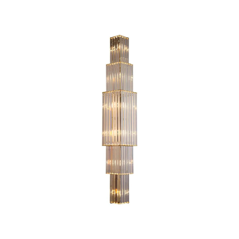 Light Luxury Crystal Layered Wall Lamp - Blushlighting