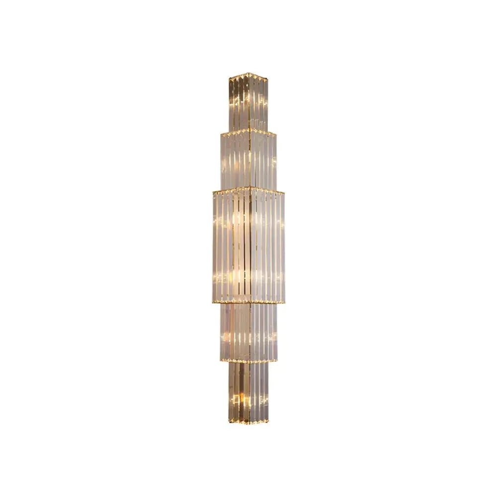 Light Luxury Crystal Layered Wall Lamp - Dia 7.9″(20cm) x H 31.5″(80cm)Blushlighting