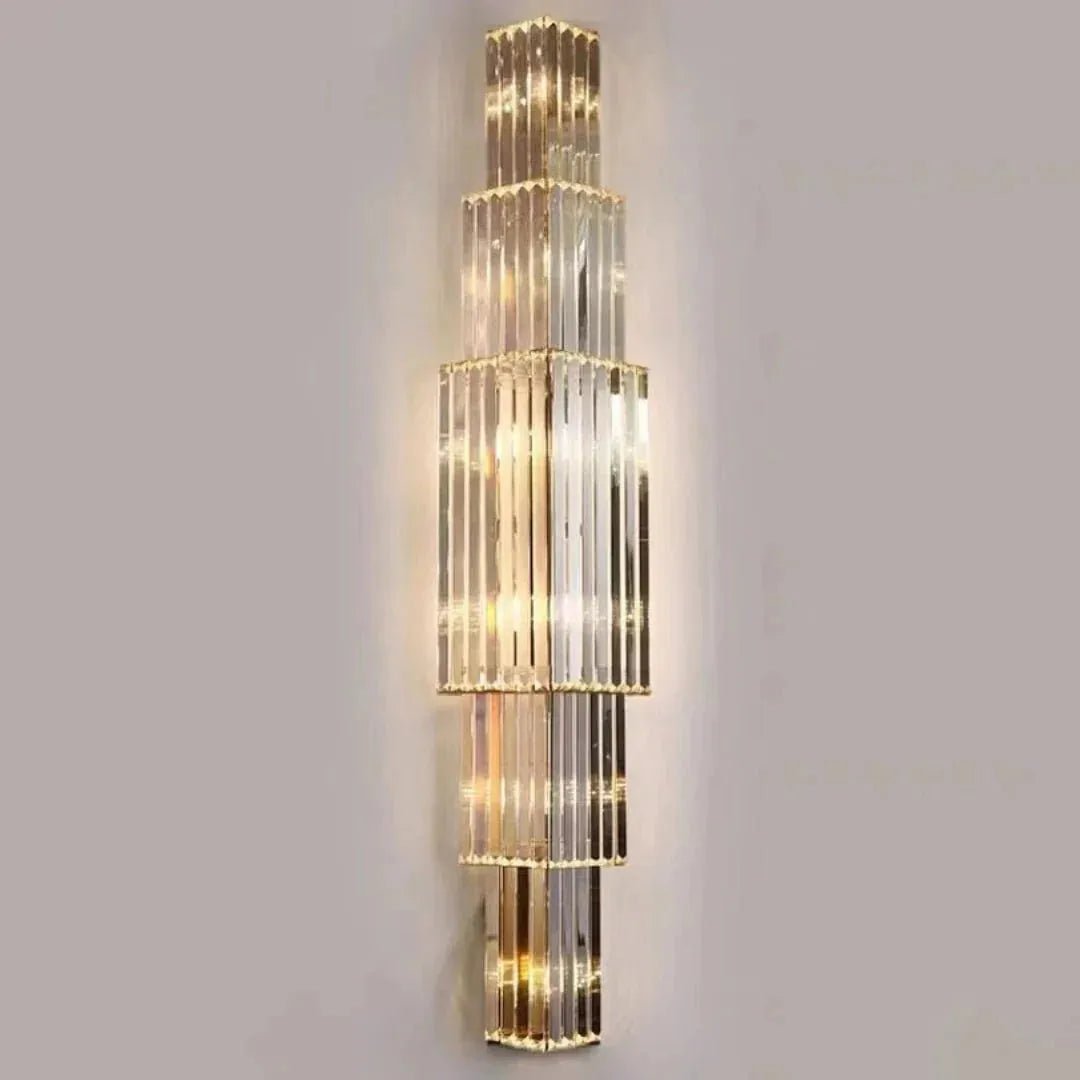 Light Luxury Crystal Layered Wall Lamp - Dia 7.9″(20cm) x H 31.5″(80cm)Blushlighting