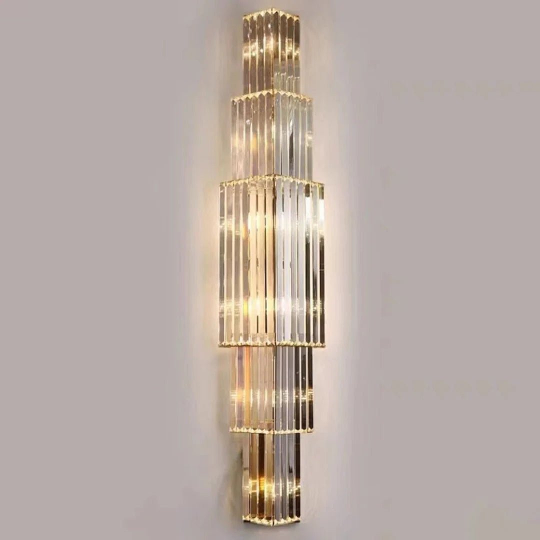 Light Luxury Crystal Layered Wall Lamp - Blushlighting