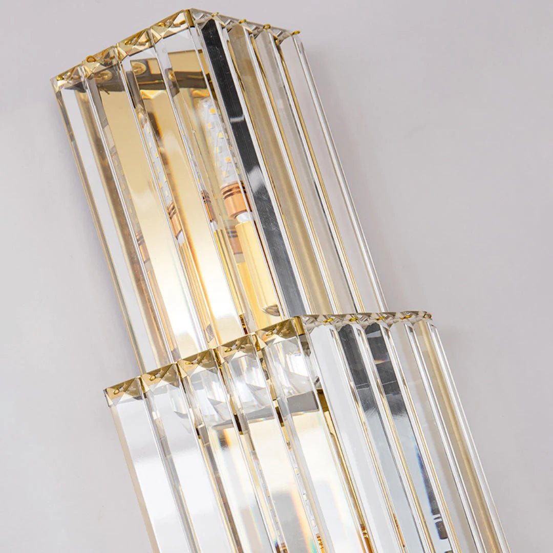 Light Luxury Crystal Layered Wall Lamp - Blushlighting