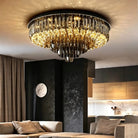 Light Luxury Smoke Gray Round Crystal Flush Mount - D59.28''*H23.8''/107.6kgWarm LightBlushlighting