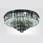 Light Luxury Smoke Gray Round Crystal Flush Mount - D59.28''*H23.8''/107.6kgWarm LightBlushlighting