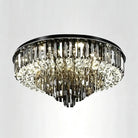 Light Luxury Smoke Gray Round Crystal Flush Mount - D59.28''*H23.8''/107.6kgWarm LightBlushlighting