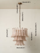 Lonso Taupe Mid-Century Brass & Glass Chandelier – Vintage Glam
