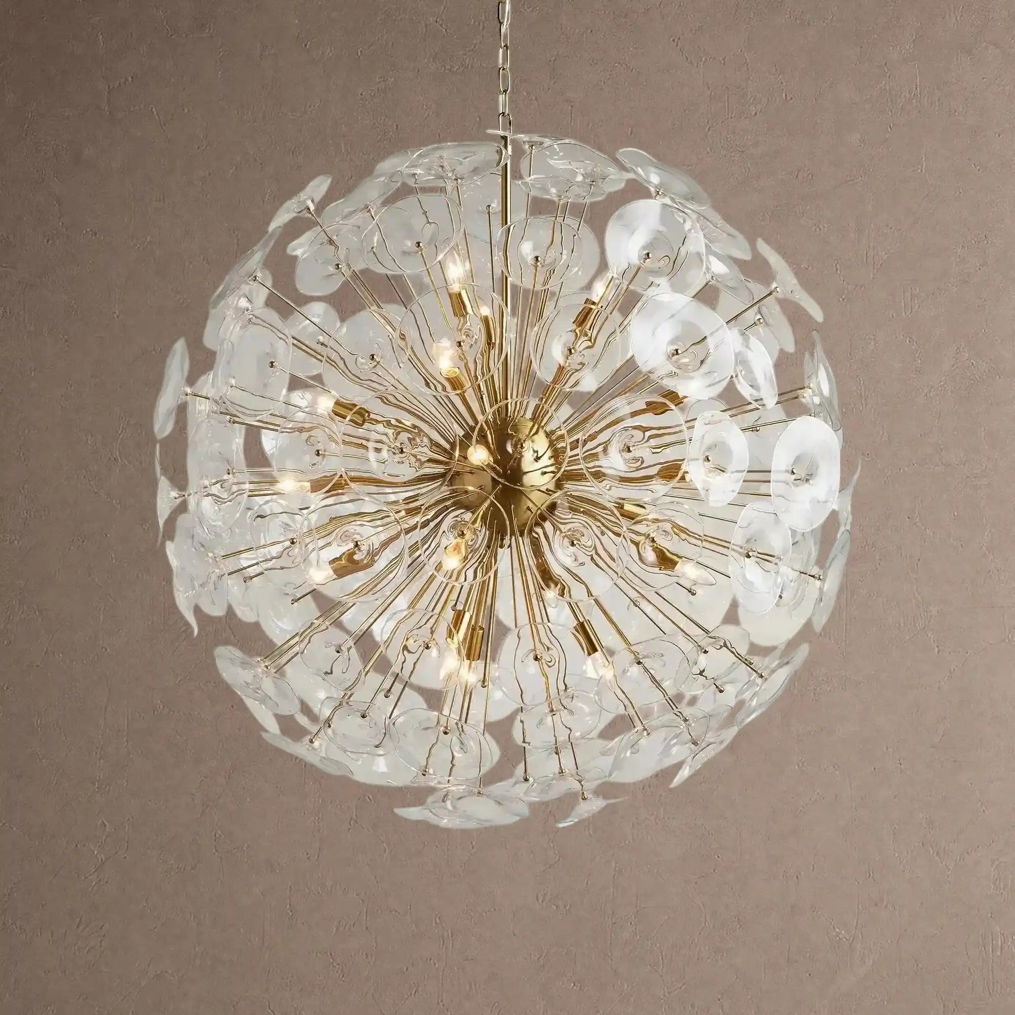 Lily Round Chandelier 8/10/19 Light - 19-LightBrassBlushlighting