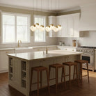 Linear Alabaster Cube Chandelier 6-Light Brass Island Pendant Light - 10-Lights ∅ 47.2" x H 3.9"Gold & WhiteBlushlighting