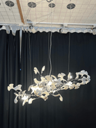 Linear Ginkgo Ceramic Chandelier for Dining Room/Kitchen Island-Chandeliers-Blushlighting-Blushlighting