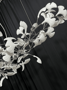 Linear Ginkgo Ceramic Chandelier for Dining Room/Kitchen Island-Chandeliers-Blushlighting-Blushlighting