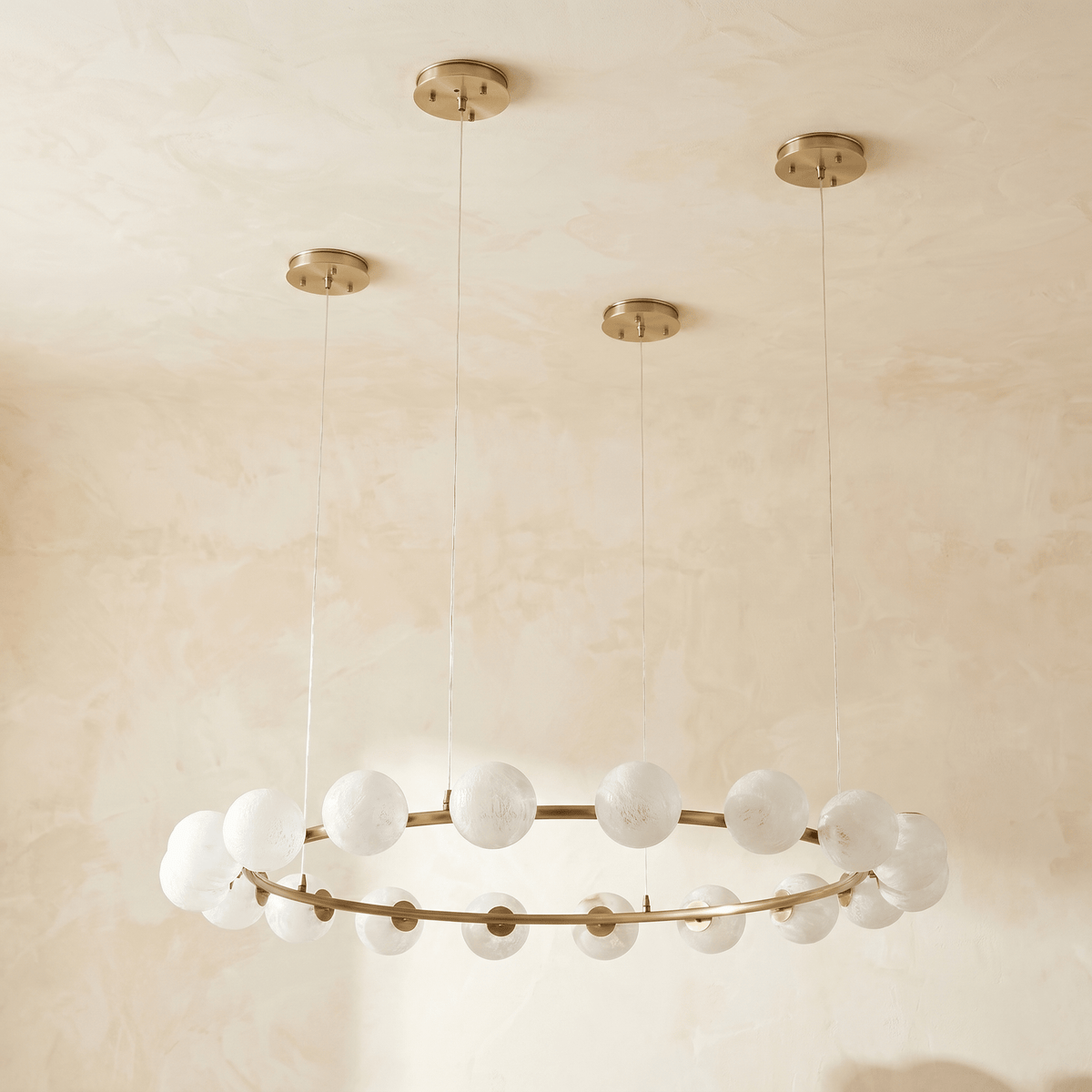 Linear Orb Pendant Alabaster - Blushlighting
