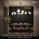 Modern Tree Branch Ceiling Light Fixture Seus Lighting