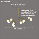 Lio Modern Tree Branch Ceiling Light Fixture - Gold48.4"(123cm)Warm Light 3000KBlushlighting