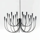 Liona Large Brass Candelabra Chandelier Light-Black-