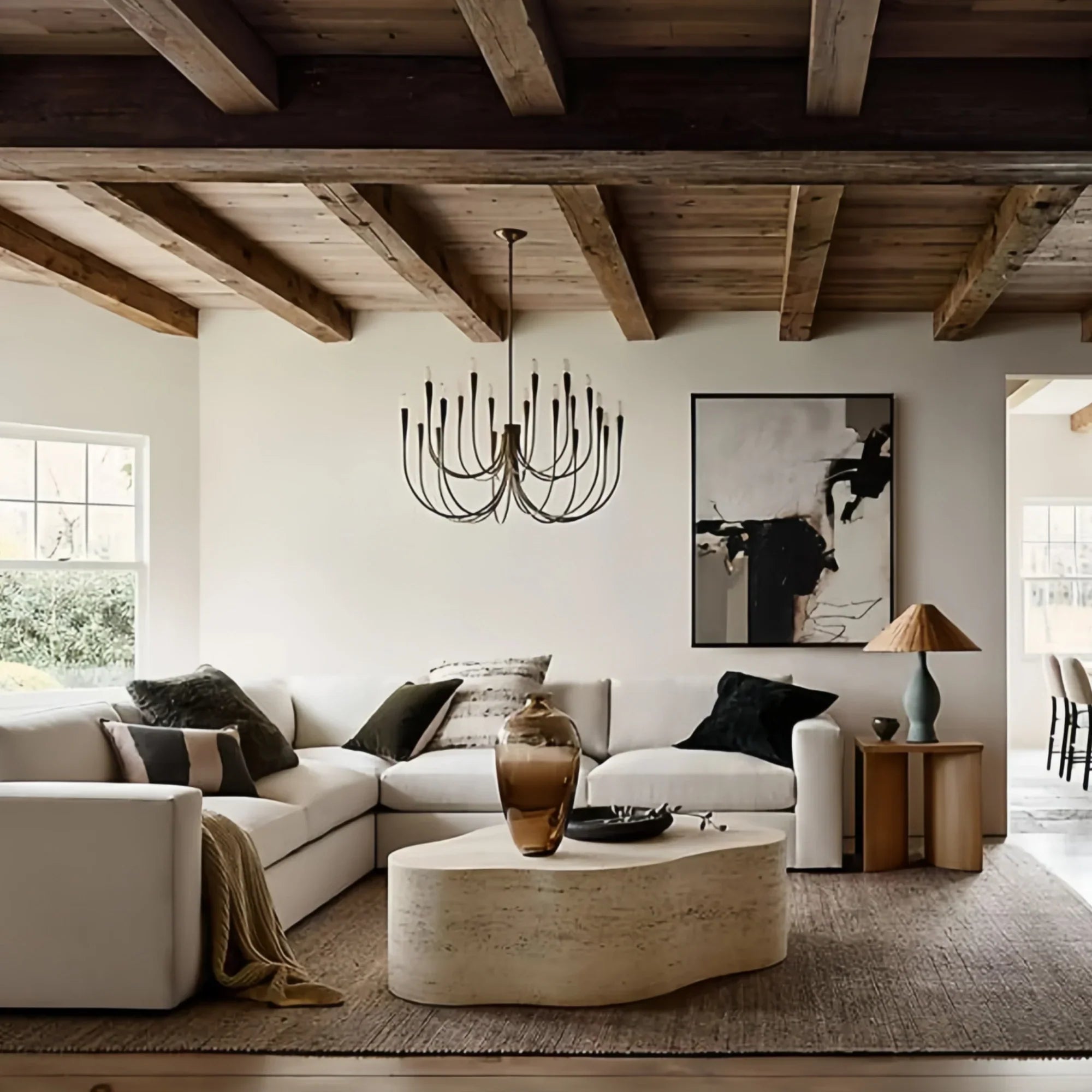 Liona Large Brass Candelabra Chandelier Light - Lacquered Burnished BrassBlushlighting