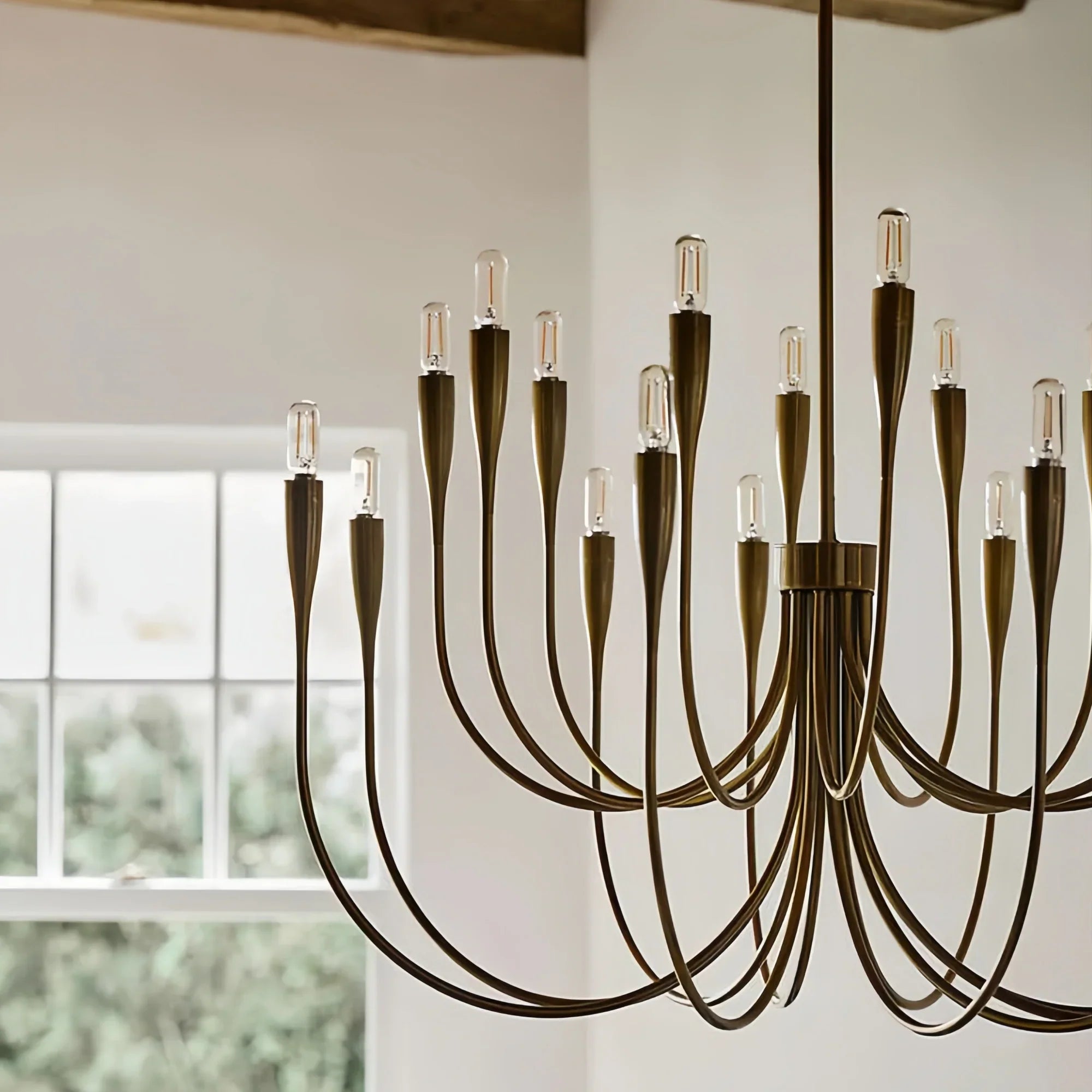 Liona Large Brass Candelabra Chandelier Light-