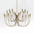 Liona Large Brass Candelabra Chandelier Light-Lacquered Burnished Brass-