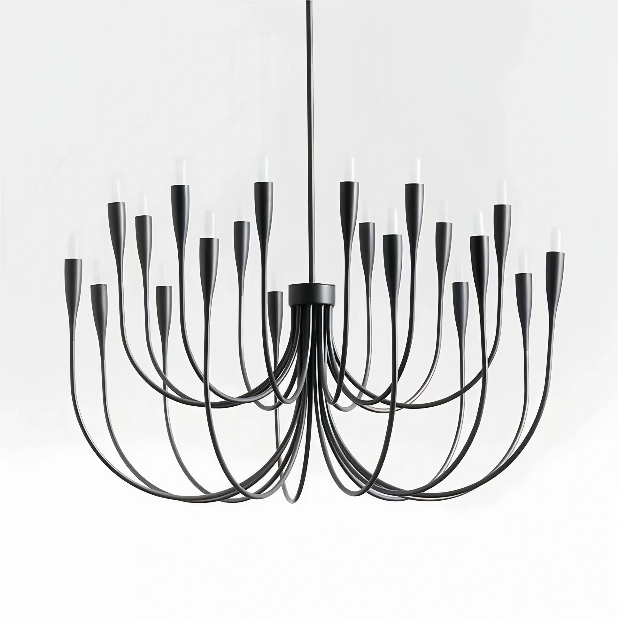 Liona Large Brass Candelabra Chandelier Light-Black-