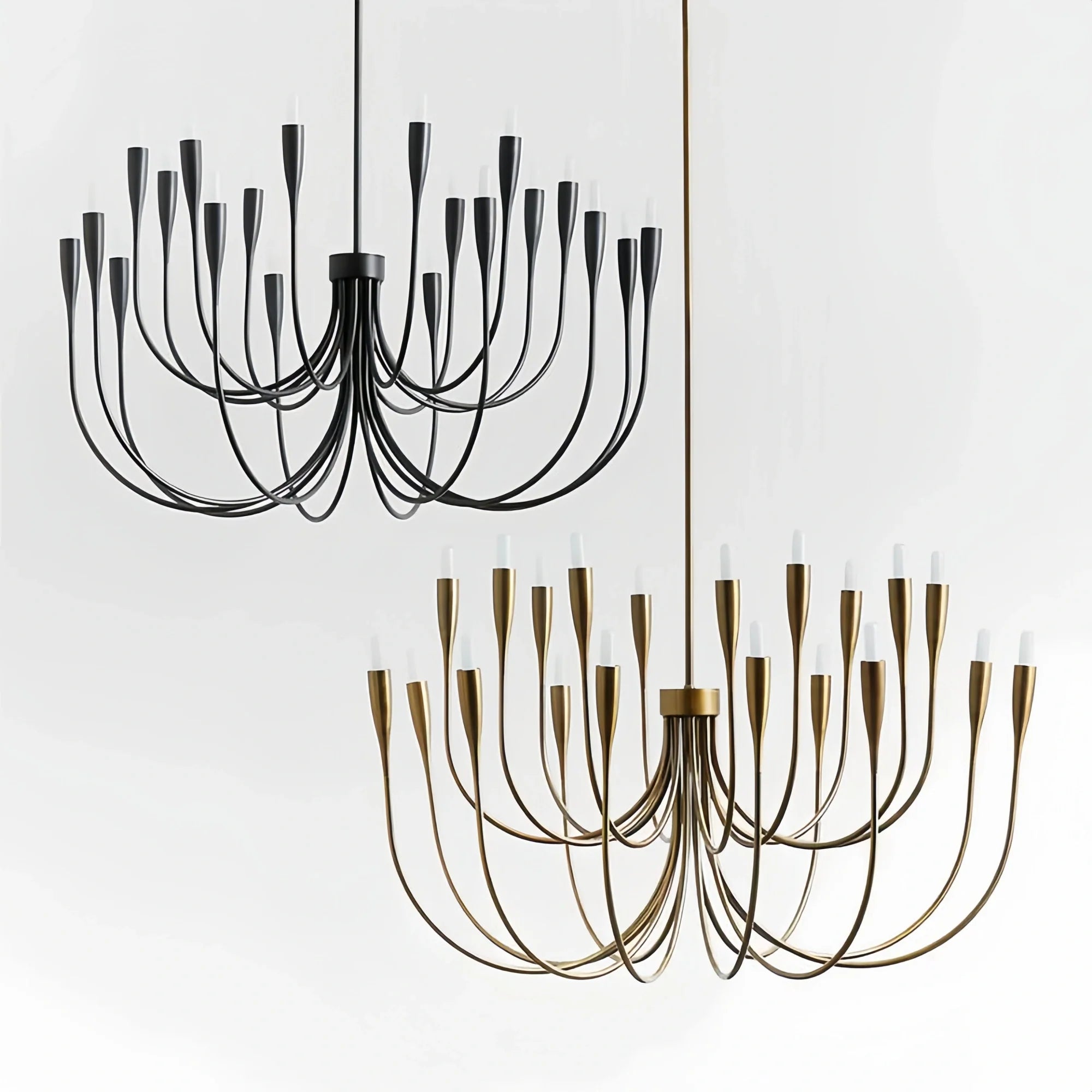 Liona Large Brass Candelabra Chandelier Light-