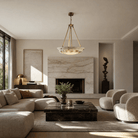 Lithmora Modern Brass Alabaster Pendant Light - D400Blushlighting