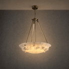 Lithmora Modern Brass Alabaster Pendant Light - D400Blushlighting