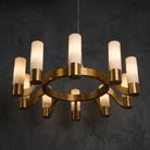 Livia Modern Alabaster Hanging Light Fixtures - D680Blushlighting
