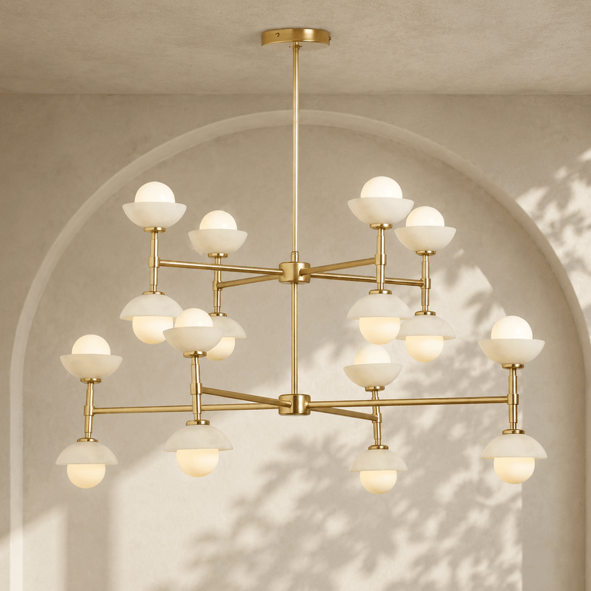 Living Room Chandelier – Refined Modern Aveline - L30.7” x H21.5”Blushlighting