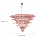 Living Room Chandelier | Sculptural Floral Glass Style | Floralys - PinkD39.4” × H39.4” (4 Tiers)Blushlighting