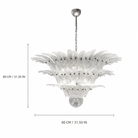 Living Room Chandelier | Sculptural Floral Glass Style | Floralys - ClearD31.5” × H31.5” (3 Tiers)Blushlighting