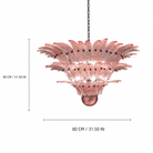 Living Room Chandelier | Sculptural Floral Glass Style | Floralys - PinkD31.5” × H31.5” (3 Tiers)Blushlighting