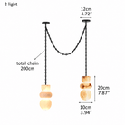 Living Room Chandelier – Sculptural Modern Aurelia - 2 Lights - D4” x H8”Blushlighting