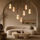 Living Room Chandelier – Sculptural Modern Aurelia - 1 Light - D4” x H8” (A Style)Blushlighting
