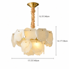 Living Room Chandelier | Spanish Alabaster French Art Deco | Celestara - Ø45 cmBlushlighting
