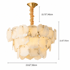 Living Room Chandelier | Spanish Alabaster French Art Deco | Celestara - Ø60 cmBlushlighting