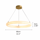 Living Room Ring Pendant | Spanish Alabaster Minimalist | Orbisara - Ø80 cmBlushlighting