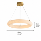 Living Room Ring Pendant | Spanish Alabaster Minimalist | Orbisara - Ø60 cmBlushlighting
