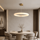 Living Room Ring Pendant | Spanish Alabaster Minimalist | Orbisara - Ø60 cmBlushlighting