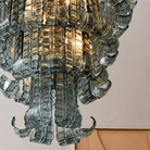 Living Room Tiered Chandelier | Murano-Style Glass | Celestine - Vintage greenBlushlighting