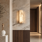 Living Room Wall Sconce | Fluted Alabaster Minimalist | Ribelle - H30 x W10 cm (11.8 x 3.9 in)Blushlighting