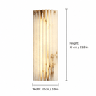Living Room Wall Sconce | Fluted Alabaster Minimalist | Ribelle - H30 x W10 cm (11.8 x 3.9 in)Blushlighting