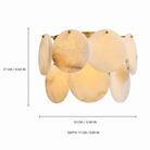 Living Room Wall Sconce | French Art Deco Spanish Alabaster | Solara - W12.60 × H10.63 × D6.69 inBlushlighting