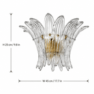Living Room Wall Sconce | Sculptural Floral Glass Style | Celestia - W17.7” × H9.8”Blushlighting