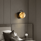 Living Room Wall Sconce | Spanish Alabaster Contemporary | Novera - L8.5 × W6.3 × H7.1 inBlushlighting