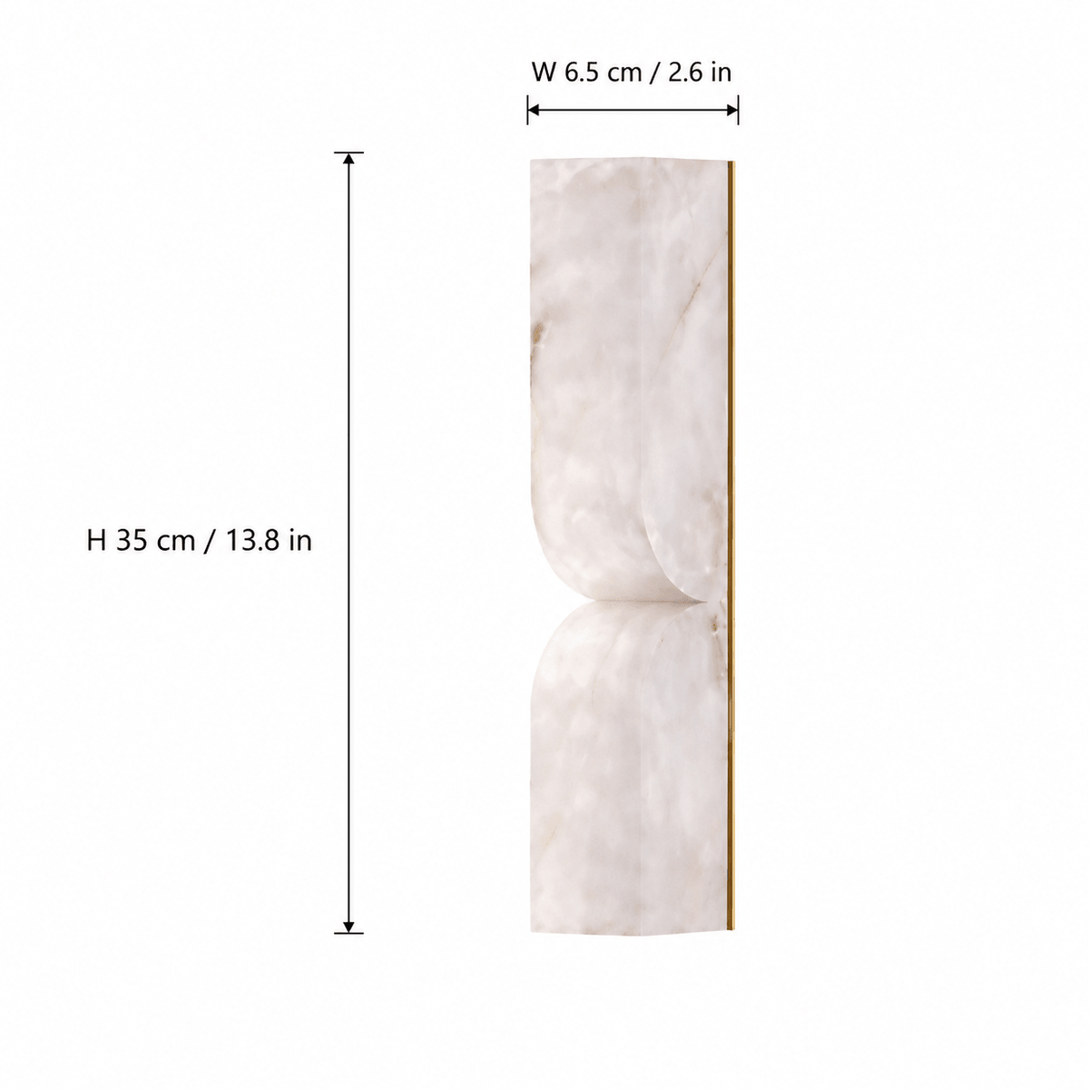 Living Room Wall Sconce | Spanish Alabaster Minimalist | Avenor - 35 cmBlushlighting
